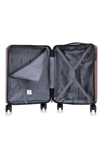 Palubní Kufr Wizzair s Tvrdými stěnami s odnímatelnými kolečky, Bonluo, Rosegold 55×40×20cm