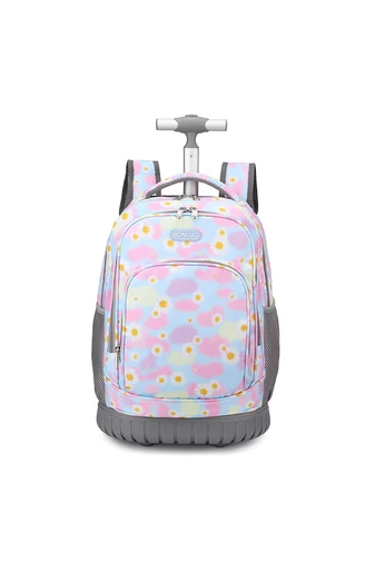 Bonluo Kvítkovaný batoh na kolečkách vyrobený z nepromokavého materiálu Velikost 48*31*21cm