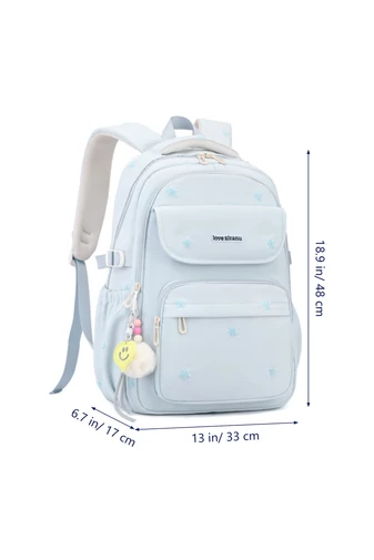 Multifunkční modrý školní batoh s hvězdami, přihrádka na notebook 15,6", 46*32*14 cm