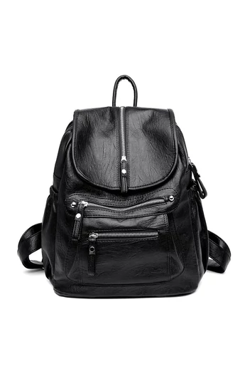 Bonluo Dámský černý batoh z imitace kůže Velikost 34*32*17cm