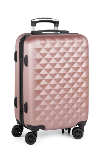 Růžově Zlatý kufr Bonluo s pevnými stěnami Wizz-Air Velikost 55X35X22cm Odnímatelná Kolečka