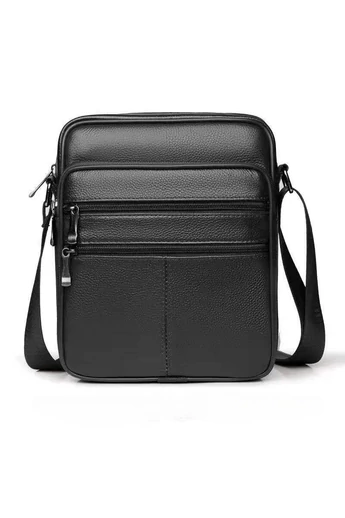 Černá pánská crossbody taška Bonluo z pravé kůže Velikost (23*19*7cm)