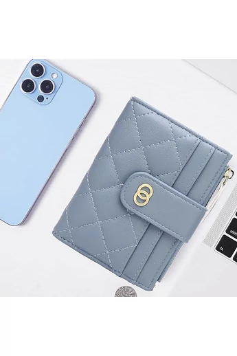 Dámská modrá mini peněženka Bonluo z imitace kůže (13*9*2,5cm)