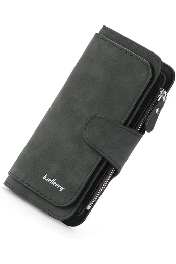 Černá Elegantní dámská multifunkční peněženka Bonluo z imitace kůže Velikost 19*11*2,5cm