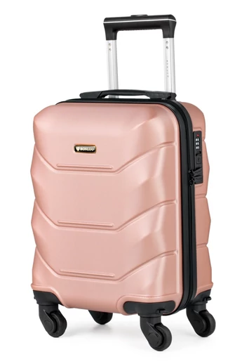 Příruční Palubní Kufr Wizz-Air Ryanair Bonluo Růžovo Zlatý ABS Velikost 40*30*20cm