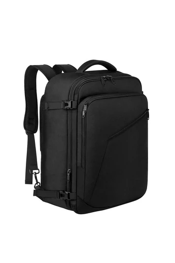 Bonluo Černý Multifunkční Rozšiřitelný Batoh Ideální pro Cestování Velikost Příruční Zavazadla Wizz-air (50*34*17cm)