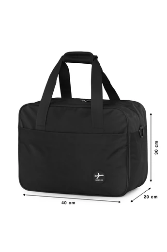 Černá cestovní taška Wizz-air Velikost (40x30x20) Připevnitelná ke kufru Vodotěsný materiál