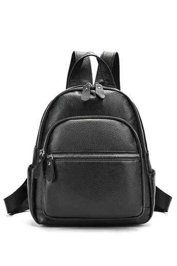 Batoh Dámský Mini Černý Bonluo z pravé kůže 27*22*11cm