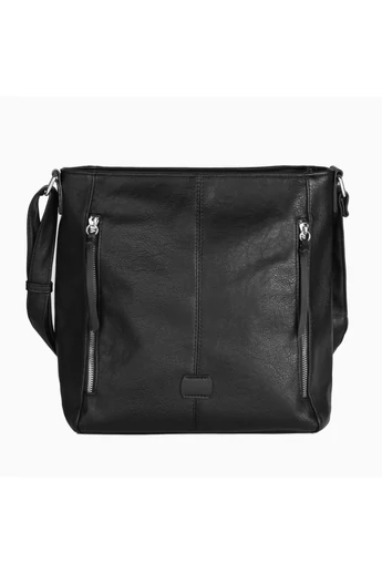 Černá dámská crossbody kabelka z PU kůže 29*24*9cm